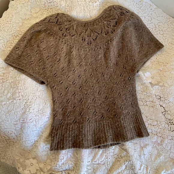 Cynthia Rowley brown knit sweater top - Picture 2 of 6